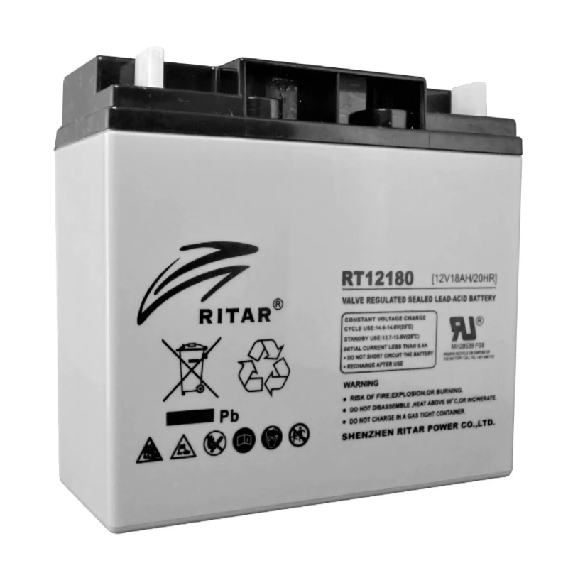 Ritar 12V 18Ah AGM SLA Battery - RT12180 | High-Performance UPS Battery